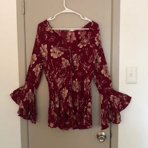 Bell Bottom Sleeve Romper